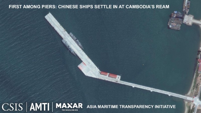 Čínské námořnictvo začalo trvale rozmisťovat své válečné lodě na novou základnu v Kambo...